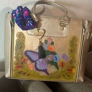 Real leather ,gold color